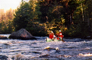 Canoeing in Rapids